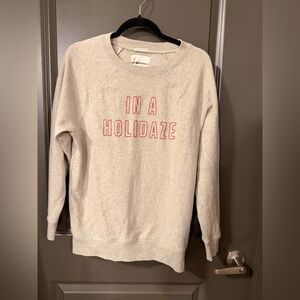 American Eagle Outfitters Grey Sweatshirt with Red Lettering